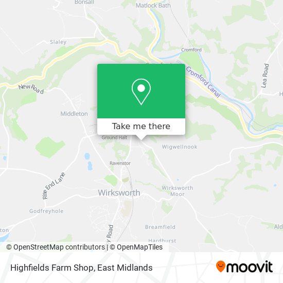 Highfields Farm Shop map