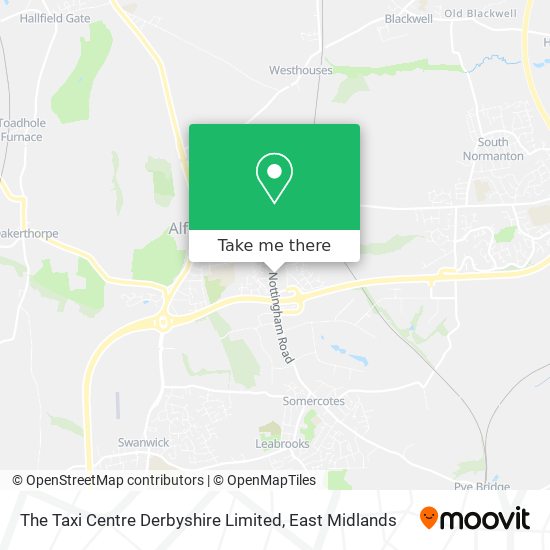 The Taxi Centre Derbyshire Limited map