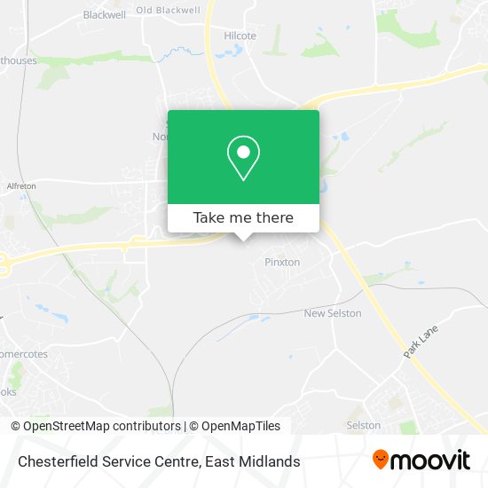 Chesterfield Service Centre map