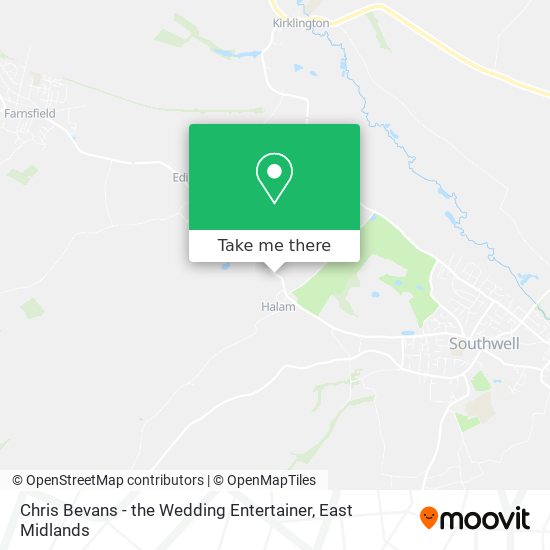 Chris Bevans - the Wedding Entertainer map