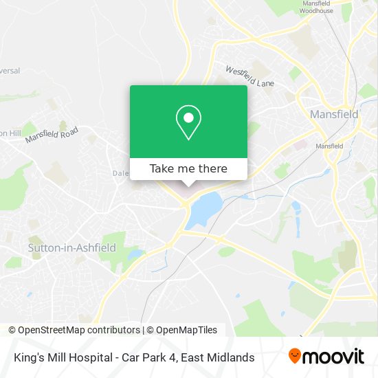 King's Mill Hospital - Car Park 4 map