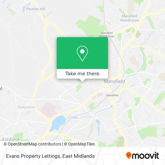 Evans Property Lettings map