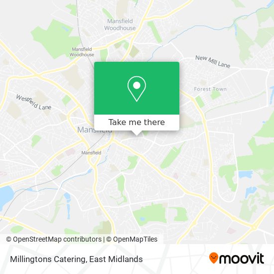 Millingtons Catering map