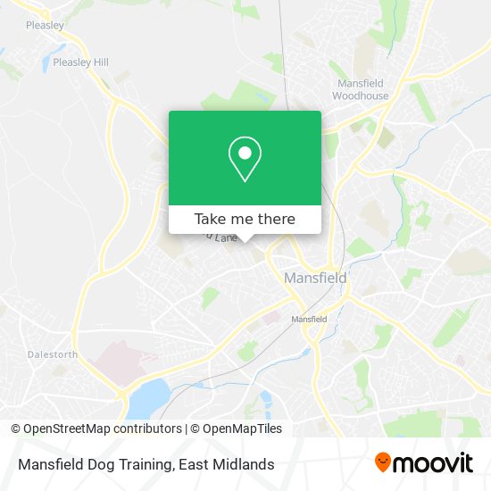 Mansfield Dog Training map