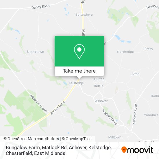 Bungalow Farm, Matlock Rd, Ashover, Kelstedge, Chesterfield map