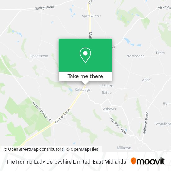 The Ironing Lady Derbyshire Limited map
