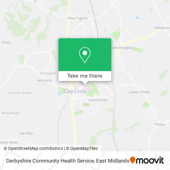 Derbyshire Community Health Service map