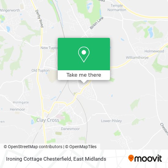 Ironing Cottage Chesterfield map