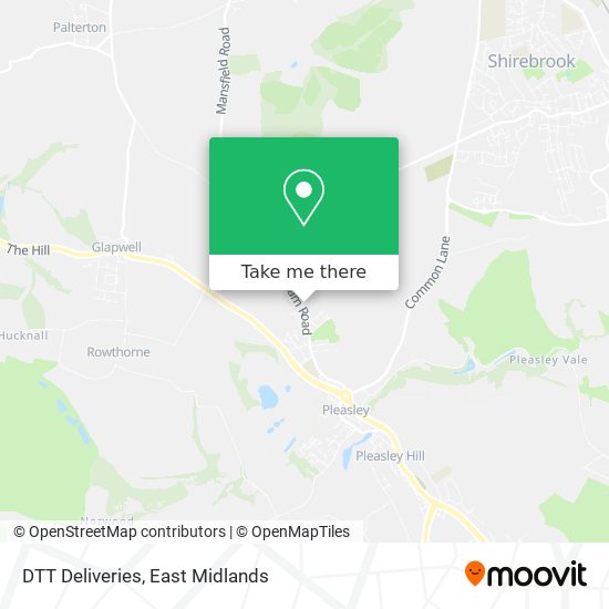 DTT Deliveries map