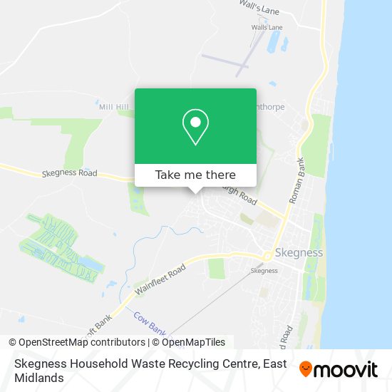 Skegness Household Waste Recycling Centre map