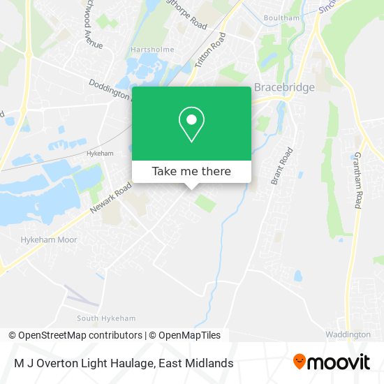 M J Overton Light Haulage map