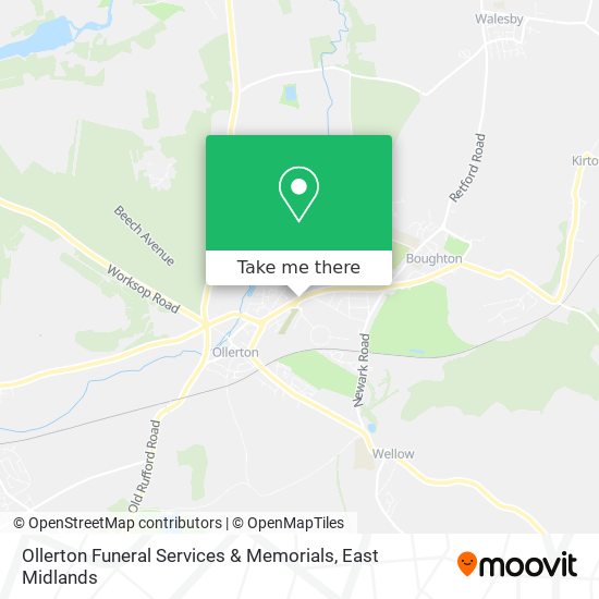 Ollerton Funeral Services & Memorials map