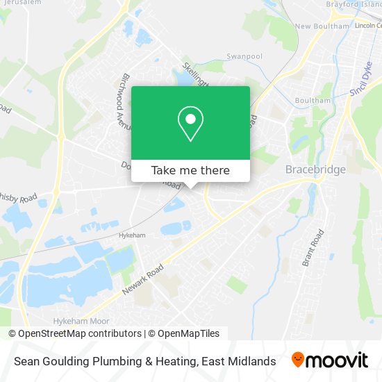 Sean Goulding Plumbing & Heating map