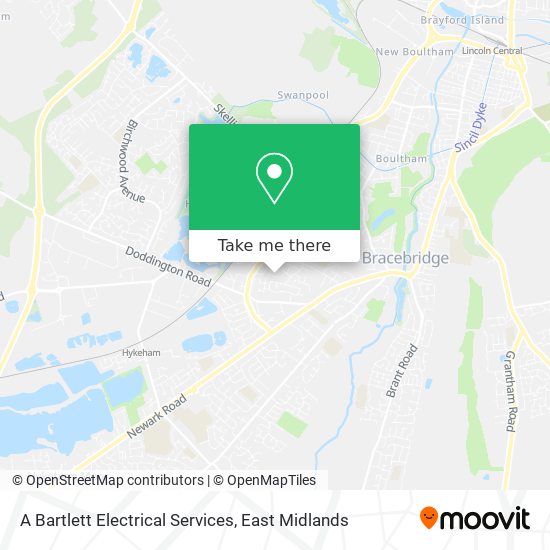 A Bartlett Electrical Services map