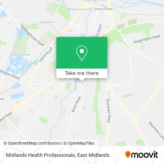 Midlands Health Professionals map