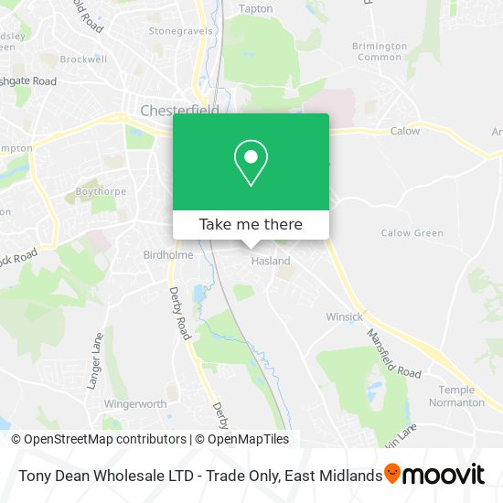 Tony Dean Wholesale LTD - Trade Only map
