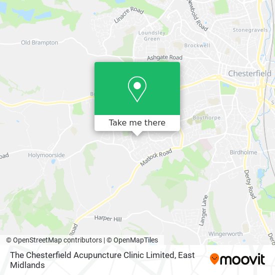 The Chesterfield Acupuncture Clinic Limited map
