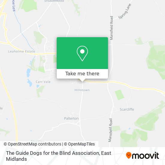 The Guide Dogs for the Blind Association map