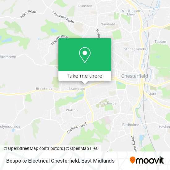 Bespoke Electrical Chesterfield map