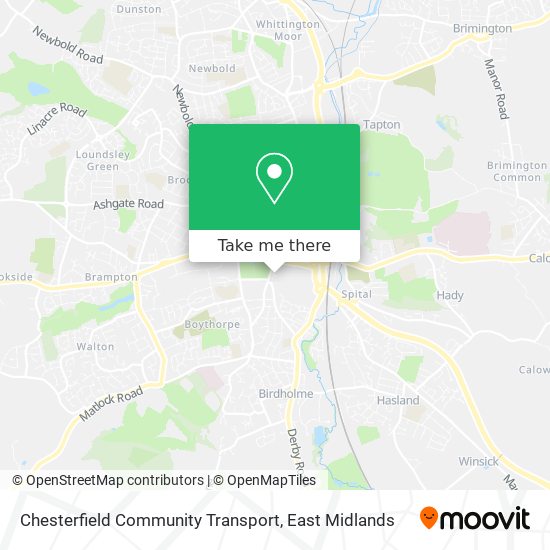 Chesterfield Community Transport map