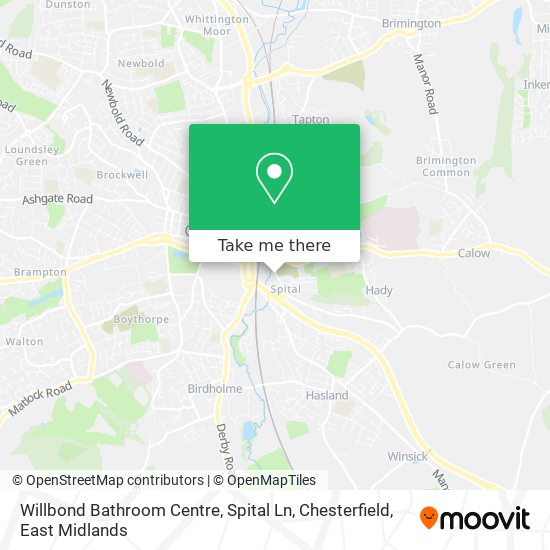 Willbond Bathroom Centre, Spital Ln, Chesterfield map