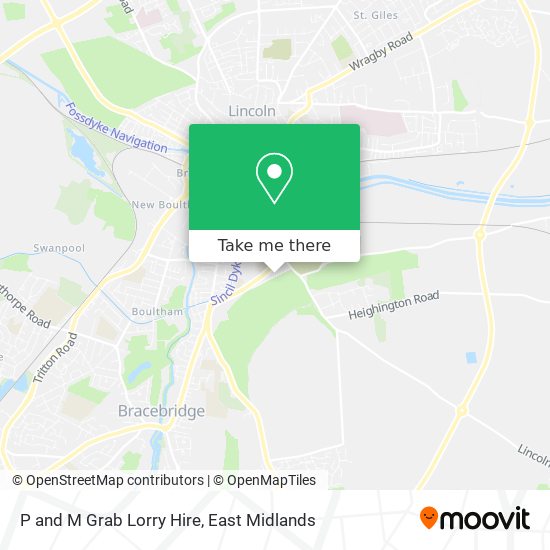 P and M Grab Lorry Hire map