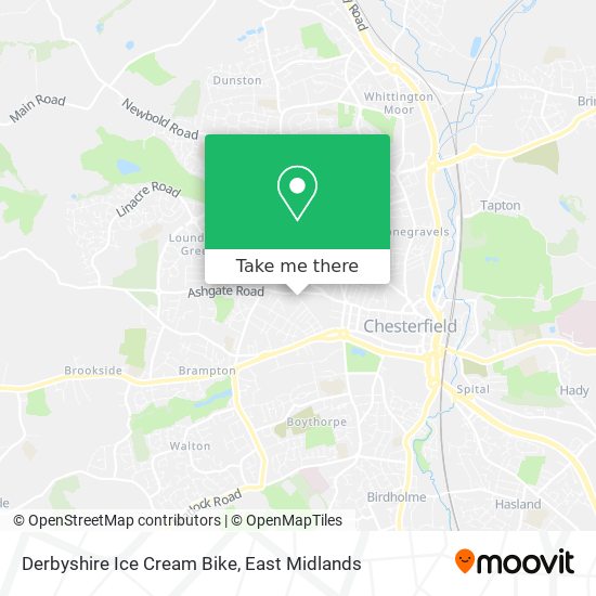 Derbyshire Ice Cream Bike map