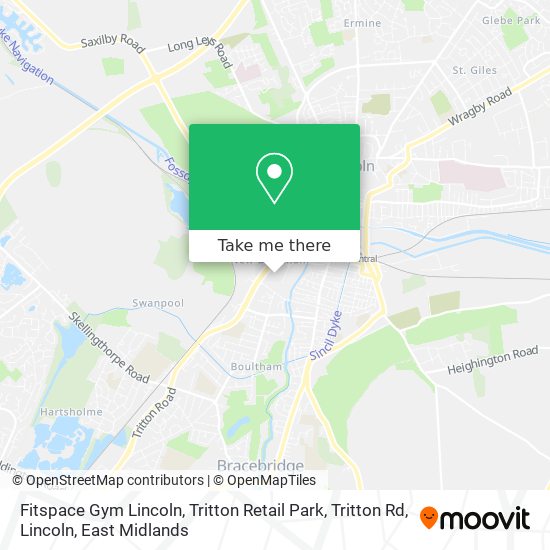 Fitspace Gym Lincoln, Tritton Retail Park, Tritton Rd, Lincoln map