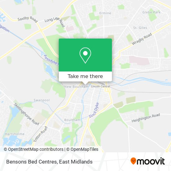 Bensons Bed Centres map