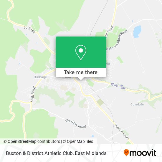 Buxton & District Athletic Club map
