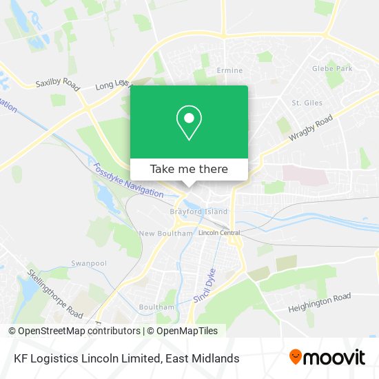KF Logistics Lincoln Limited map