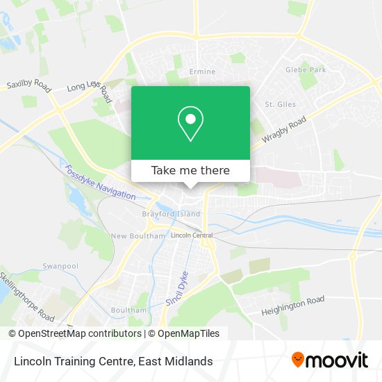 Lincoln Training Centre map