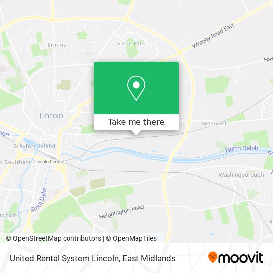 United Rental System Lincoln map