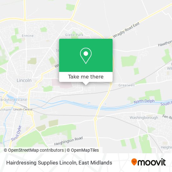 Hairdressing Supplies Lincoln map