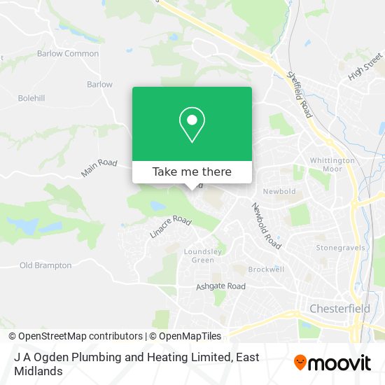 J A Ogden Plumbing and Heating Limited map