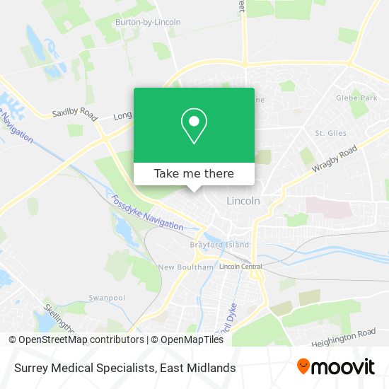 Surrey Medical Specialists map
