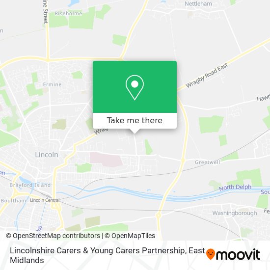 Lincolnshire Carers & Young Carers Partnership map