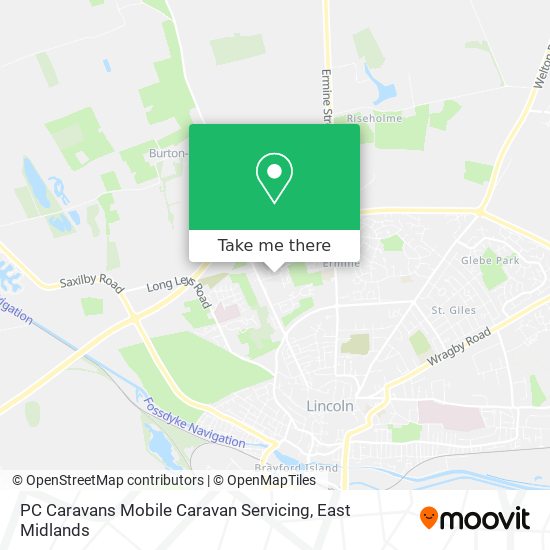 PC Caravans Mobile Caravan Servicing map