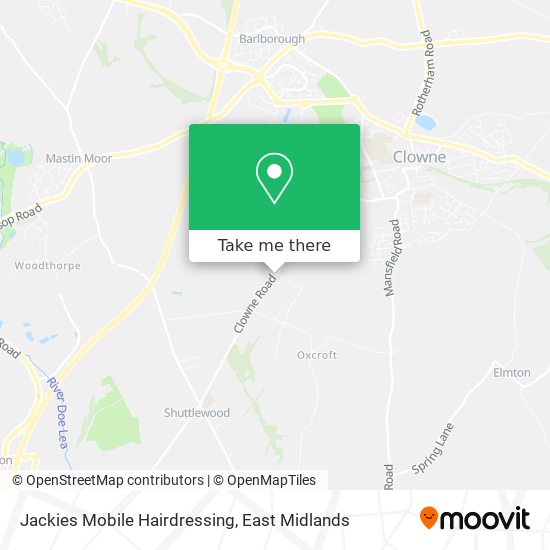 Jackies Mobile Hairdressing map