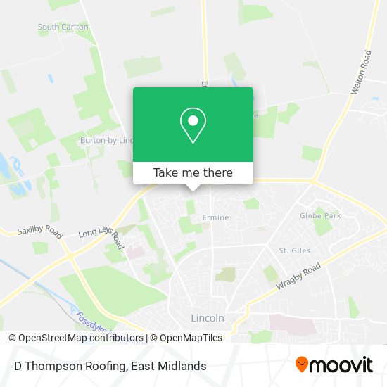 D Thompson Roofing map