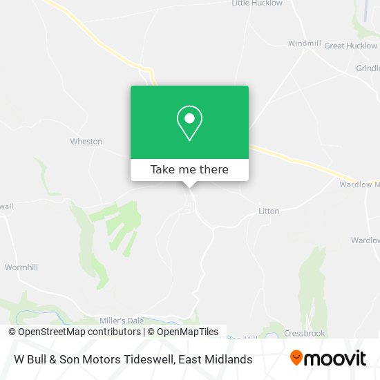 W Bull & Son Motors Tideswell map