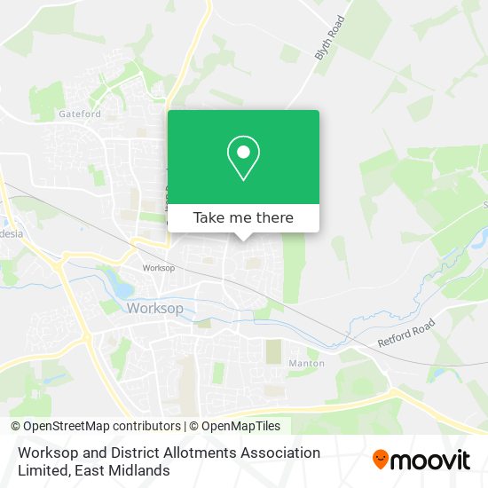 Worksop and District Allotments Association Limited map
