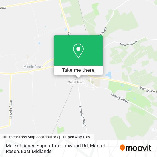 Market Rasen Superstore, Linwood Rd, Market Rasen map