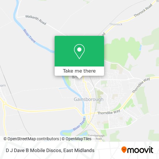 D J Dave B Mobile Discos map