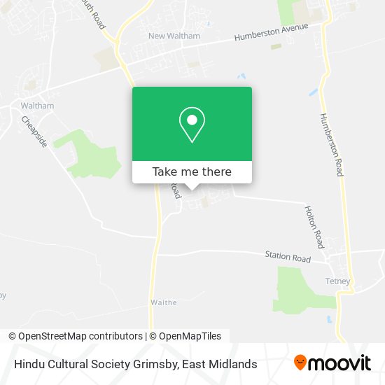 Hindu Cultural Society Grimsby map