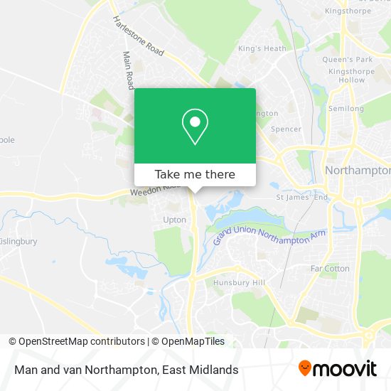 How to get to Man and van Northampton by Bus?