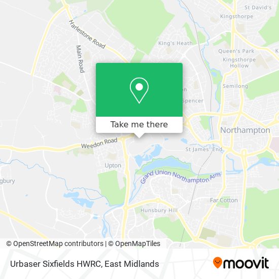 Urbaser Sixfields HWRC map