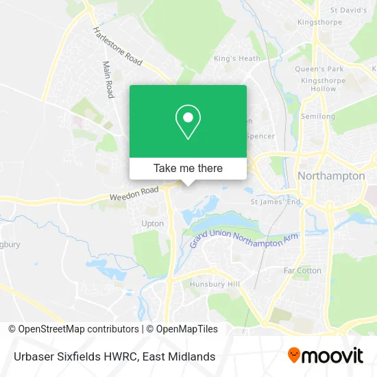 Urbaser Sixfields HWRC map