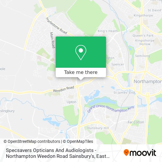 Specsavers Opticians And Audiologists - Northampton Weedon Road Sainsbury's map