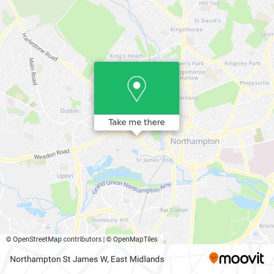 Northampton St James W map
